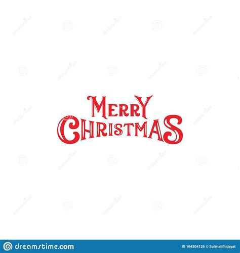 Merry Christmas Typography Lettering Design Text Stock Illustration