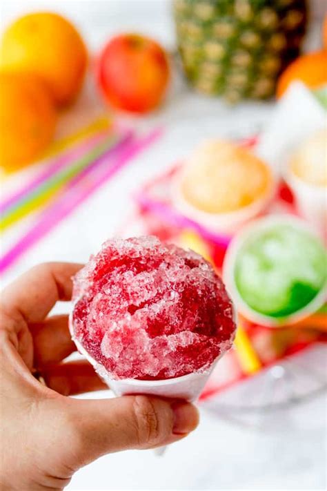 How To Make Snow Cones With Homemade Fruit Syrup Youll Be Eating
