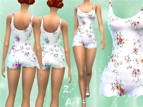 The Sims Resource Short Jumpsuit By Zuckerschnute20 • Sims 4 Downloads