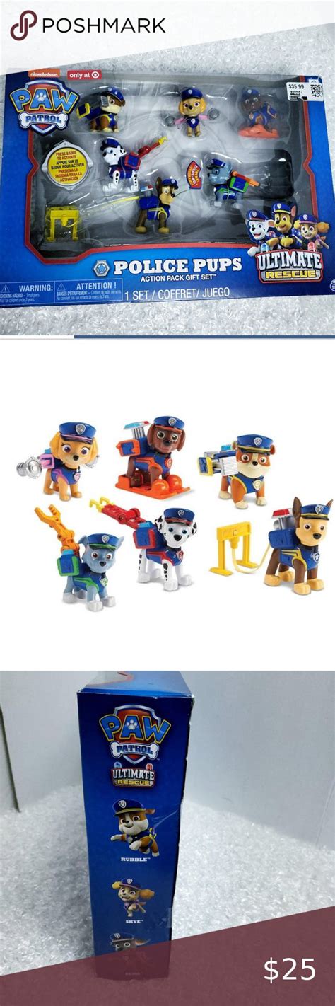 Paw Patrol Police Pups Action Pack T Set In 2020 Paw Patrol T