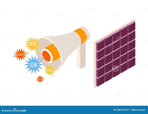 Noise Pollution Warning Sound That Is Excessively Loud Vector Illustration Cartoondealer Com