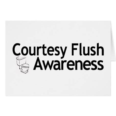 Courtesy Flush Awareness Card Zazzle