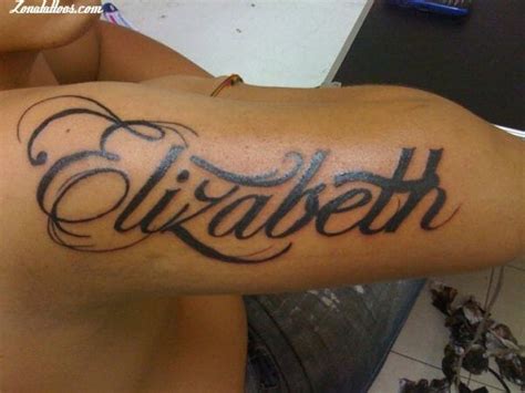 Tattoo Of Names Elizabeth Letters