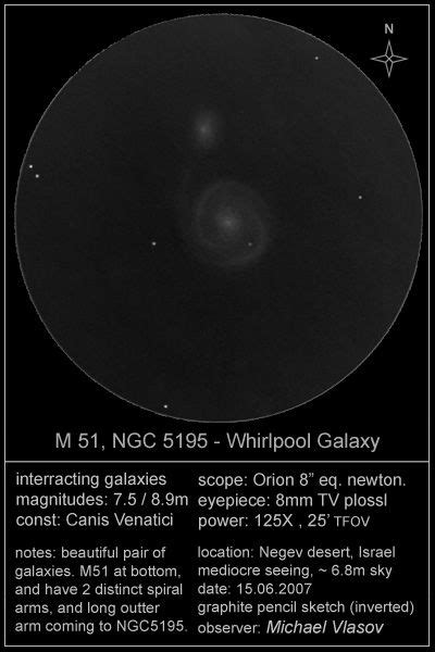 Messier 51 By Michael Vlasov Whirlpool Galaxy Galaxy Whirlpool