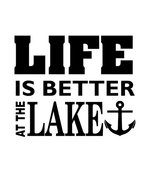 Life Is Better At The Lake With Anchor Vinyl Decal Easier Etsy