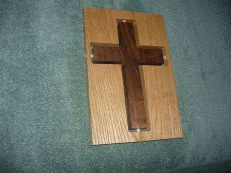 Wooden Cross Of Walnut And Oak 11 X 75 100 Wood Etsy