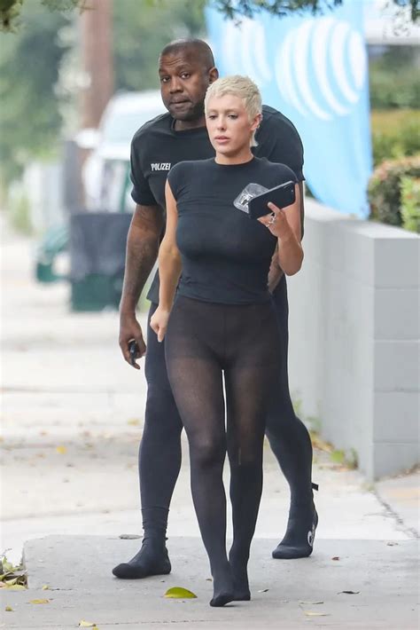 Pics Kanye Wests Wife Bianca Censori Rocks Sheer Tights And Goes Shoeless For Lunch Date