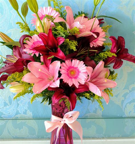Cherry Lily Bouquet In Downey Ca Chitas Floral Designs