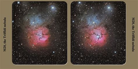 Astro Anarchy M20 The Triffid Nebula As A 3d Stereo Pair