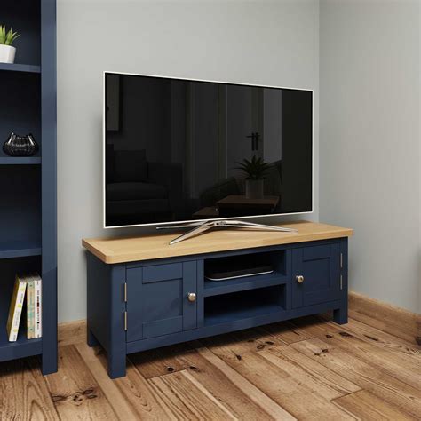 Ranston Blue Large Tv Unit Living Room Furniture Tv Cabinets