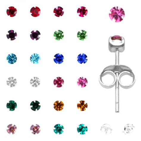 Originaire de chine, du japon et de tahiti. 12x Boucles d'Oreilles Argent Massif 925 Strass Pierre de ...