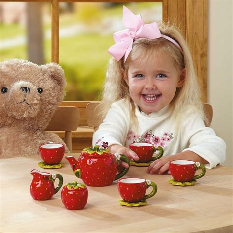 Strawberry Tea Set Kids Tea Set Strawberry Tea Childrens Tea Sets