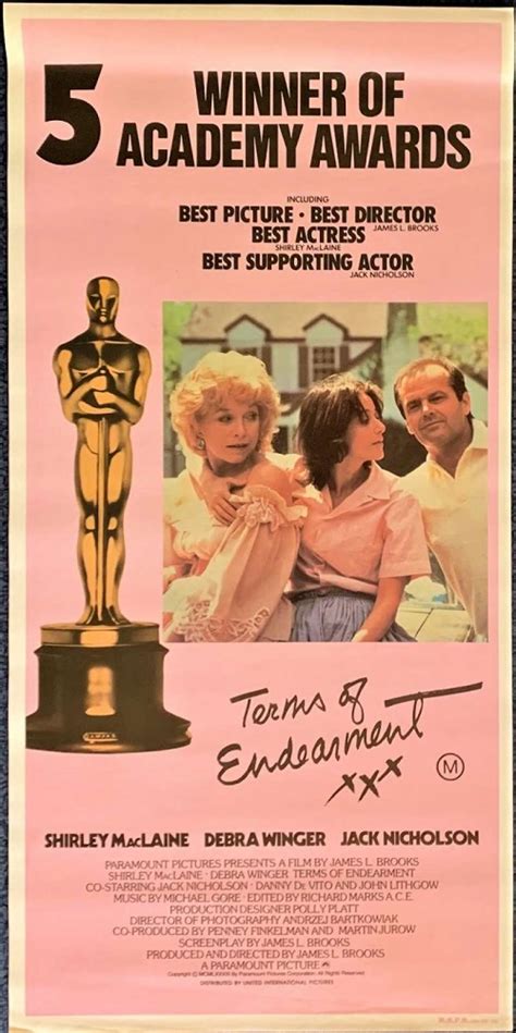 All About Movies Terms Of Endearment Poster Original Daybill Rolled