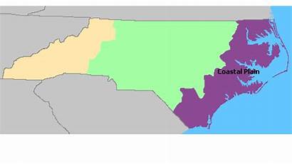 Carolina North Coastal Map Plain Piedmont Mountains