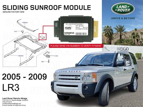 Land Rover Sliding Sun Roof Sunroof Module Lr Lr