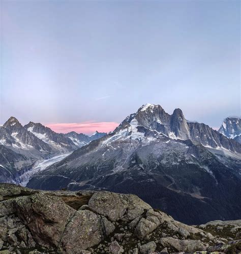 Sunset On The French Alps In Aiguille Rouge At Chamonix Rfrancepics