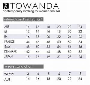 Sizing Chart Towanda Womenswear Plus Size Designer Fashion Boutique