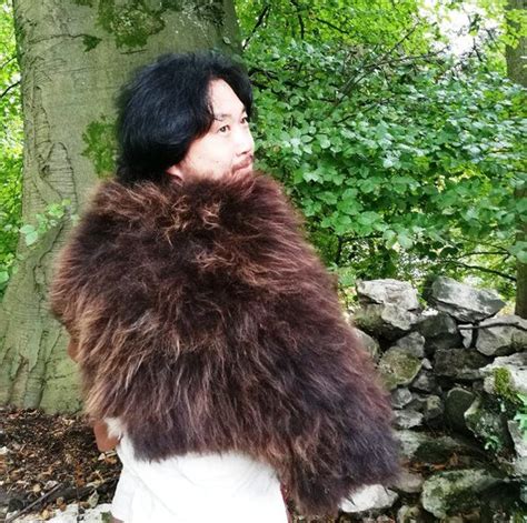 Viking Side Cloak Viking Pelt Bear Cloak Sheepskin Cloak Game Of