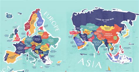 This Map Shows The Literal Meaning Of Every Countrys Name Names