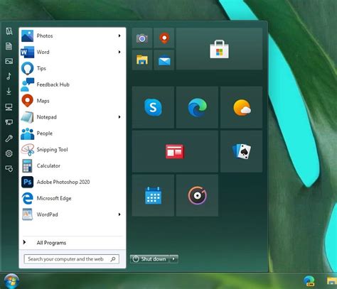 This Is What The Windows 10 Start Menu Would Look With A Windows 7 Theme