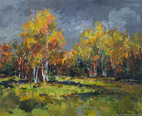 Autumn Forest Edge Original Landscape Painting купить