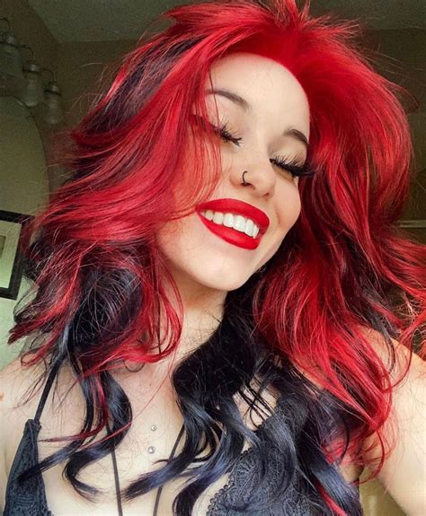 Hannah Mckee In 2021 Black Red Hair Red Hair Inspo Hair Streaks