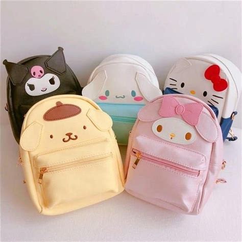 2in1 Backpack Shoulder Crossbody Bag Sanrio Kuromi My Melody Etsy In