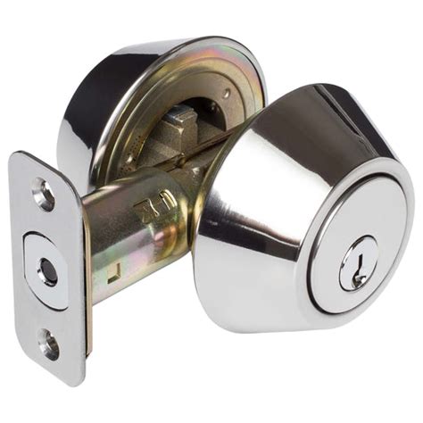 Keyed Double Cylinder Deadbolt Chrome Finish Harney Hardware