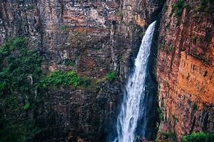 Waterfall, Rock, Nature, Mountains, Hd, Wallpapers, Desktop