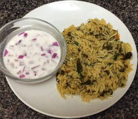 Harathi S Cooking Palak Rice Recipe Indian Spinach Rice Step By Step