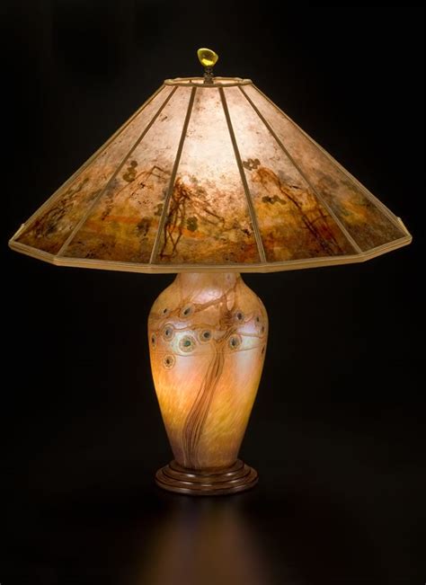Lindsay Fine Art Glass Lamp And Art Mica Lamp Shade Desert Tree Sue Johnson