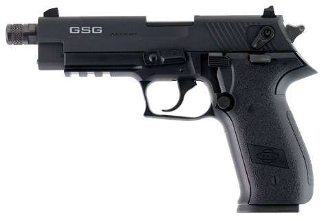 Ati Gsg Firefly Black 22lr Pistol With Threaded Barrel Black Gerg2210tff