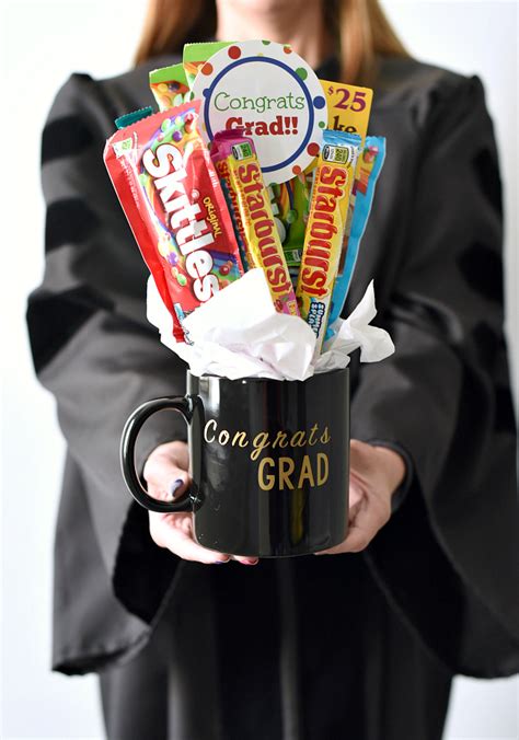We may earn a small commission for our endorsement, recommendation, testimonial and/or link to any products or services from this website. Graduation Gift Idea-Candy Bouquet in a Mug - Fun-Squared