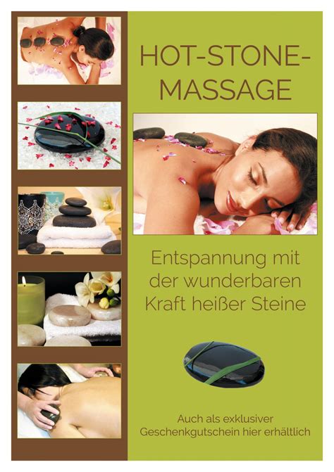 Plakat Hot Stone Massage Din A1 Massage Wellness