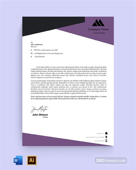 25 Best Business Letterhead Templates Word Ai Free And Premium