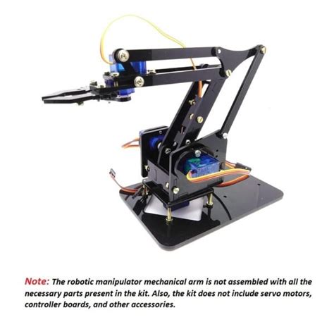 4 Dof Robotic Arm 4 Dof Robotic Arm Diy Kit Diy Robotic Arm Acrylic Diy Kit Without Servo