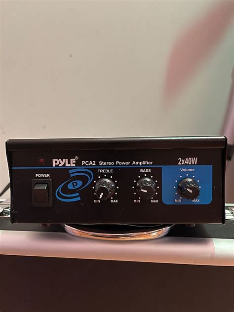 Pyle Pca2 2x40w Stereo Power Amp Reverb