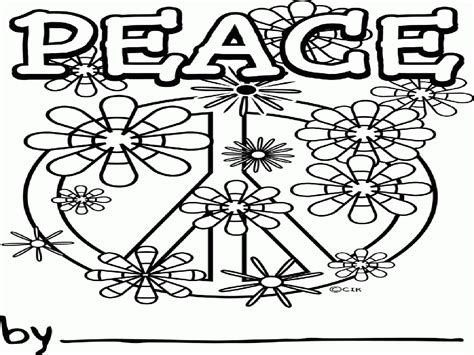 Free Printable Peace Sign Coloring Pages - Coloring Home