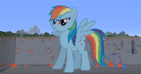 Minecraft Rainbow Dash By The Barinade On Deviantart