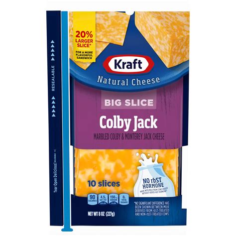 Kraft Colby Jack Cheese Big Slices Shop Cheese At H E B