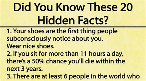 did you know these 20 hidden facts did you know facts alternative vrogue