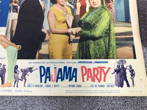 Pajama Party Vintage 1964 Lobby Card Annette Funicello And Tommy Kirk