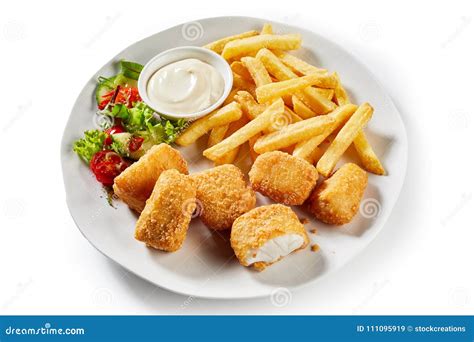 Tasty Dutch Kibbeling Bite Sized Portions Of Fish Stock Image Image