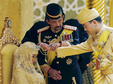 Brunei Royal Wedding And The Bride Wore Gold Diamonds Rubies And