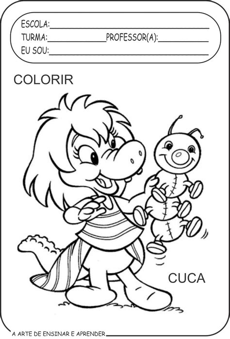 Despertar a imaginação/faz de conta. Atividades colorir personagens de Monteiro Lobato para a ...
