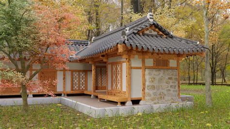 Artstation Korean Traditional House Hanok