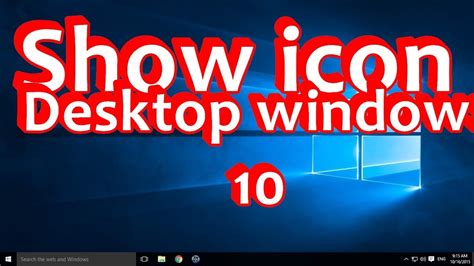 Show Icon Desktop Windows 10 Youtube