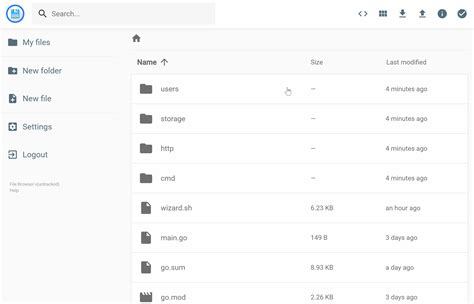 Web File Browser As A Middleware Or Standalone App Golang