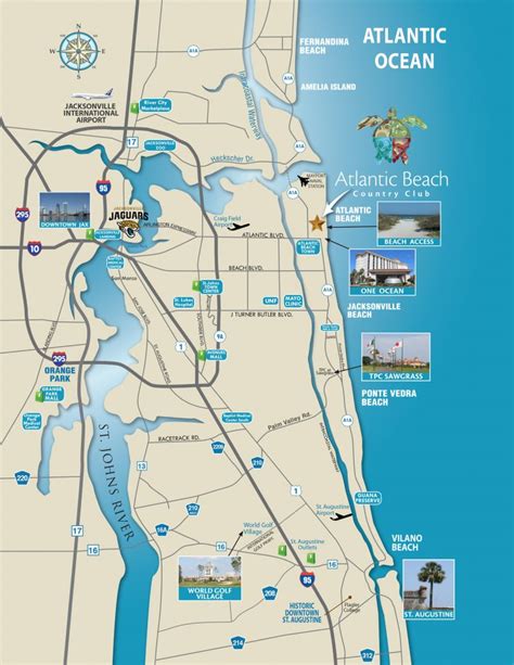 North Florida Map Atlantic Beach Country Club