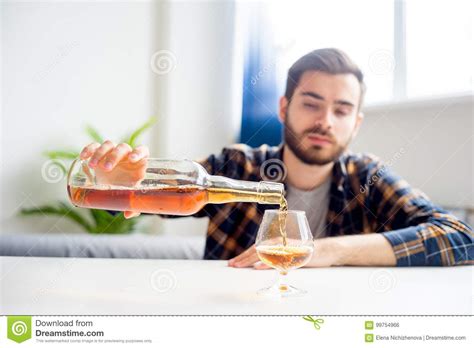 Alcohol Addicted Man Stock Photo Image Of Adult Portrait 99754966